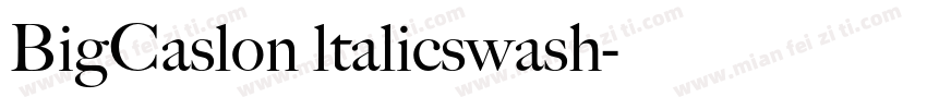 BigCaslon ltalicswash字体转换